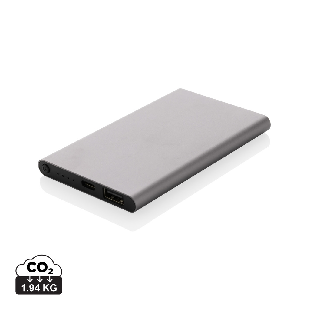 Powerbank da 4000 mAh in pla/alu riciclati RCS con Type-C