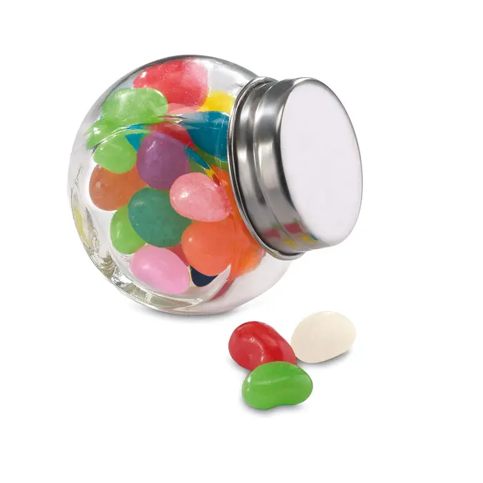 Barattolo in vetro con tappo metallico e gelatine da personalizzare