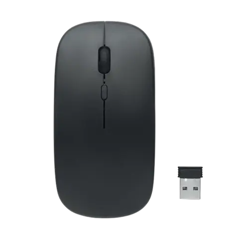 Mouse ottico wireless in ABS riciclato con ricevitore USB
