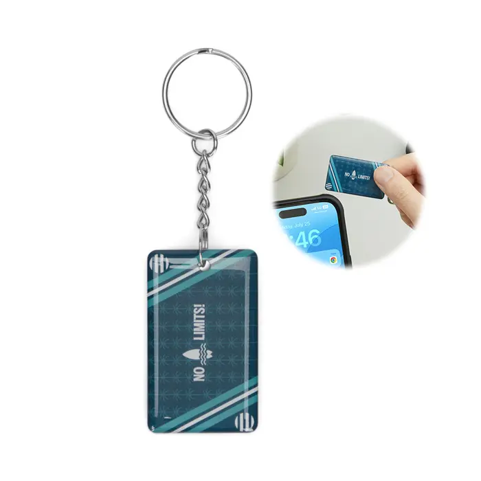 Portachiavi NFC rettangolari personalizzati con logo gadget Tecnologici