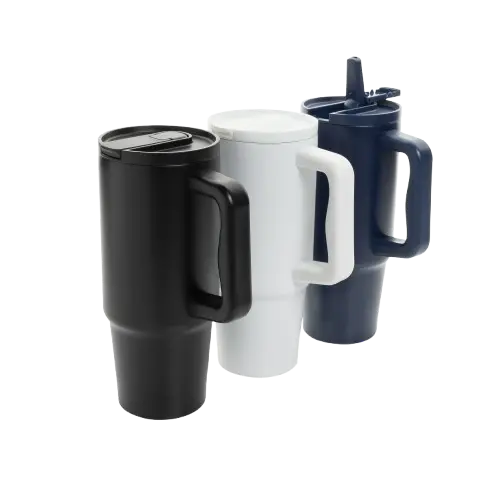Tumbler termico personalizzabile con manico per aziende ed eventi corporate