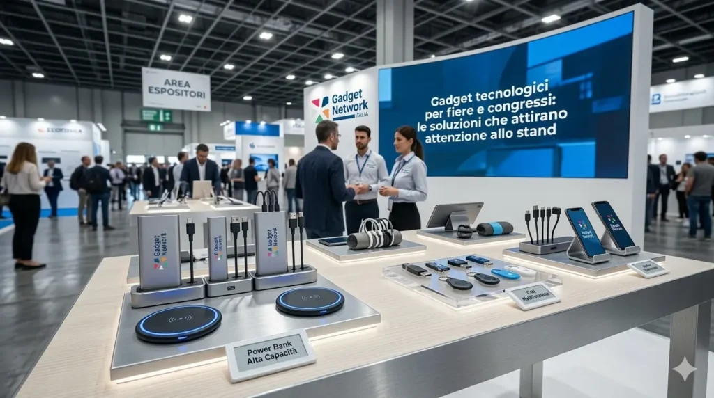 Gadget tecnologici per fiere e congressi: le soluzioni che attirano attenzione allo stand