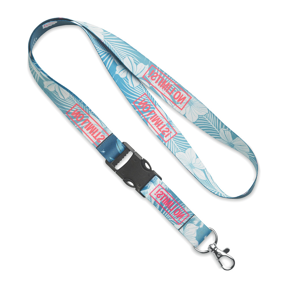 Lanyard personalizzato per sublimazione con stampa fronte retro e gancio per badge aziendale