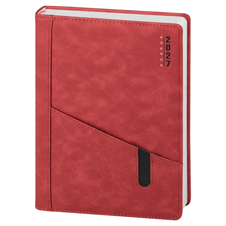 Agenda giornaliera 15x21 cm con tasche porta accessori