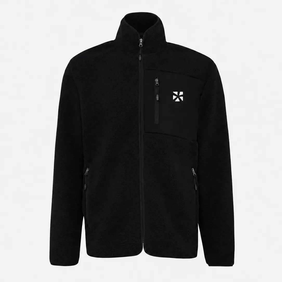 Pile nero personalizzabile per abbigliamento aziendale